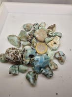 Natuurlijke Larimar ruwe partij – Oceaanblauw Larimar stenen, Verzamelen, Mineralen en Fossielen