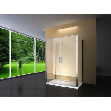 Douchecabine 120X80 Rechthoekig Idaro LB- Helder Glas, Ophalen of Verzenden, Nieuw