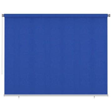 vidaXL Rolgordijn voor buiten 305(B)x230(H) cm HDPE blauw, Huis en Inrichting, Stoffering | Gordijnen en Lamellen, Verzenden, Nieuw