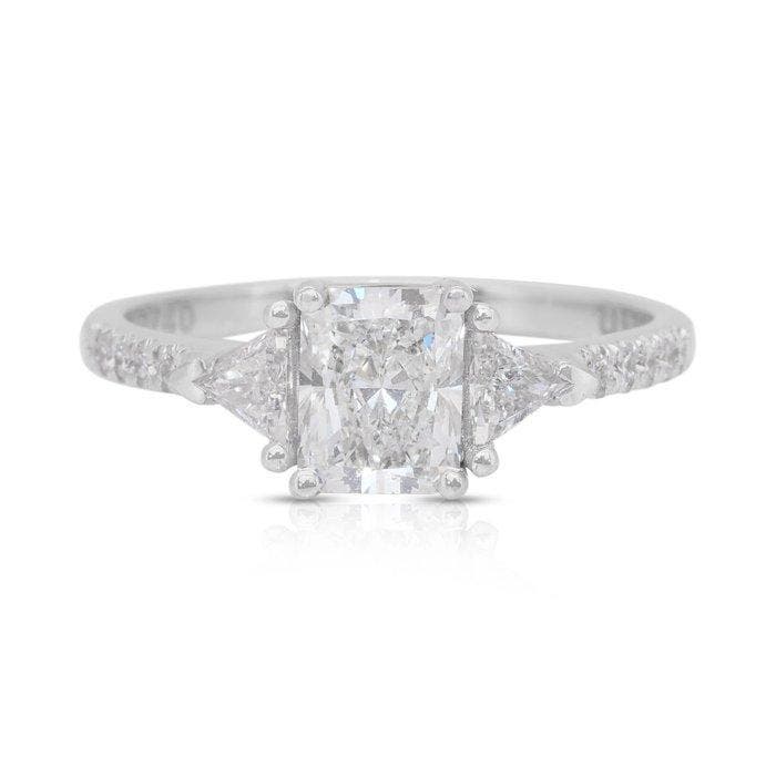 Ring - 18 karaat Witgoud - 1.33ct. tw. Diamant (Natuurlijk), Sieraden, Tassen en Uiterlijk, Ringen