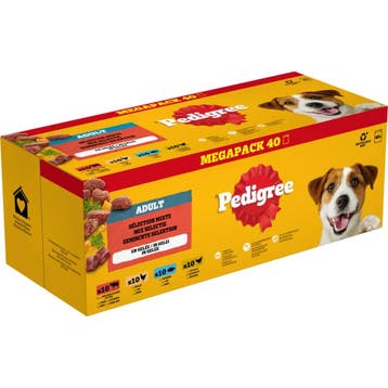 Pedigree Adult in Gelei Mix Selectie Maaltijdzakjes Multi..., Verzenden, Nieuw