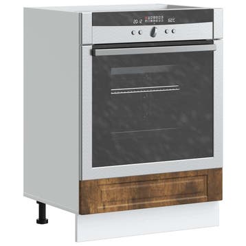 vidaXL Ovenkast Porto bewerkt hout gerookt eikenkleurig, Huis en Inrichting, Verzenden, Nieuw, Bruin