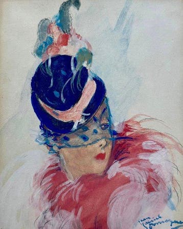 Jean-Gabriel Domergue (1889-1962) - Élégante à la voilette,