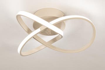 Rietveld Plafondlampen - Beige, Zand - Metaal, Verzenden, Nieuw