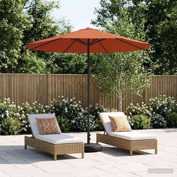 vidaXL Tuinparasol met Basis 230 x 230 cm Polyester, Verzenden, Nieuw, 2 tot 3 meter