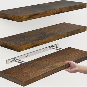 Zwevende Houten Wandplank - Stijlvol en Ruimtebesparend voor, Verzenden, Nieuw