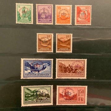 Liechtenstein 1934 - Derde dienst emissie met de 25 cent met, Gestempeld