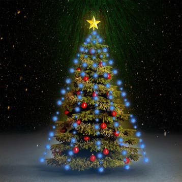 vidaXL Kerstboomverlichting met 180 LEDs blauw net 180 cm, Verzenden, Nieuw, Kunststof