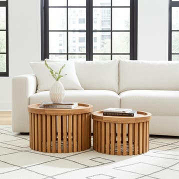 Salontafel S/2 Anna Mango Naturel, Ophalen of Verzenden, Nieuw