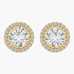 Oorbellen - 14 karaat Geel goud - 4.56ct. tw. Diamant, Nieuw