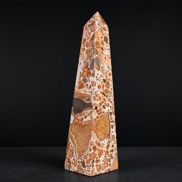 Natuurlijke AAA++ luipaardjaspis Obelisk- 1289.44 g