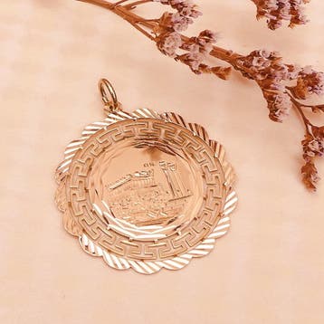 Gouden hanger van het Parthenon (Hanger of bedel), Ophalen of Verzenden, Gebruikt, Goud, Overige merken