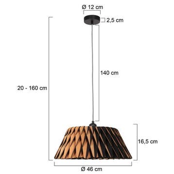 Anne Lighting hanglamp wave 3490BE Nieuw, Ophalen, Overige materialen, Nieuw, 75 cm of meer