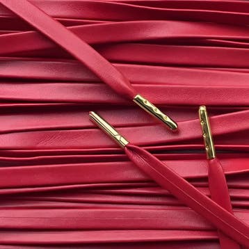 Leren veters - Rood • 120 140 160  cm x 8 mm, Ophalen of Verzenden, Nieuw