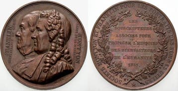 Brons medaille 1833 Frankreich Louis Philipp 1830-1848, Verzenden