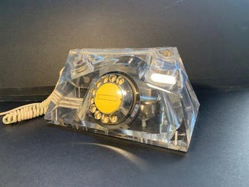 Analoge telefoon - Massief, geslepen acrylglas - Zeldzaam