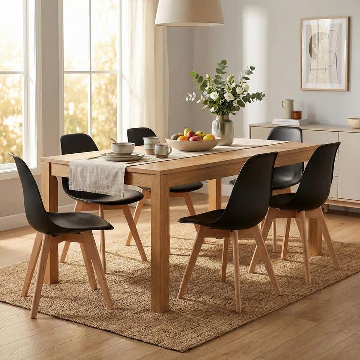 KITO Stoelen Eetkamer 6 | Duurzaam | Beste Prijs, Huis en Inrichting, Stoelen, Vijf, Zes of meer stoelen, Zwart, Nieuw, Kunststof
