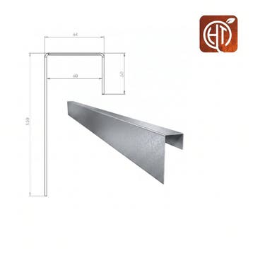 Verzinkt staal u-profiel 150x6,4x15cm, Overige materialen, 100 tot 200 cm, Nieuw, Minder dan 25 cm