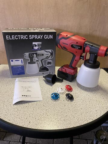 Verfspuit 18V - compatibel met Milwaukee 18V accu, Ophalen of Verzenden, Nieuw