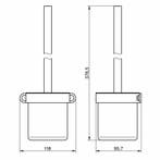 Toiletborstel Haceka Ixi 38x10 cm RVS, Ophalen of Verzenden, Nieuw