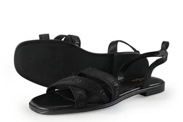 Buffalo Sandalen in maat 39 Zwart, Verzenden, Zwart, Sandalen of Muiltjes, Zo goed als nieuw