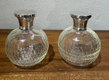 Fles (2) - Zilver en kristal