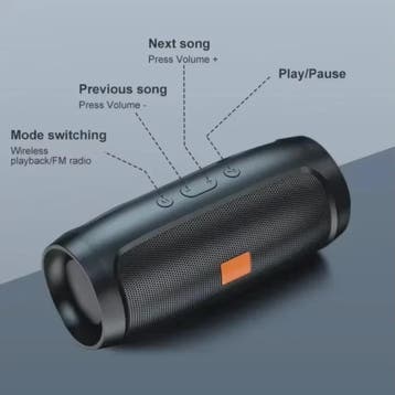 Lenovo Draadloze Bluetooth Speaker met Subwoofer - Draagbaar, Verzenden, Nieuw