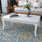 vidaXL Salontafel 115x65x42 cm hoogglans wit, Overige materialen, 100 tot 150 cm, Verzenden, Nieuw
