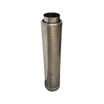 Dubbelwandig rookkanaal rvs diameter 125-180mm, 500mm pijp, Ophalen of Verzenden, Nieuw