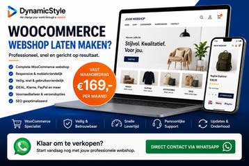 Webshop laten maken | WooCommerce Specialist | €169 p/m, Webdesign