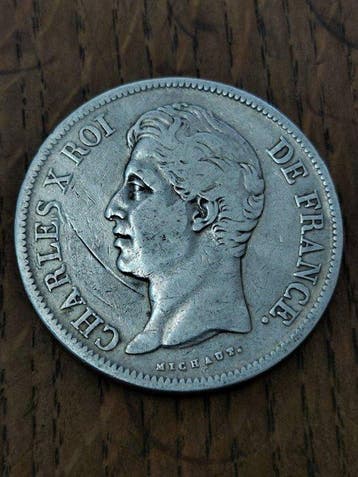 Frankrijk. Charles X. 5 Francs 1830-W, Lille (Zonder