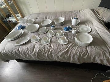 Riviera - Tafelservies voor 6 (6) - Porselein - Eetservies