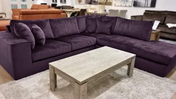 Hoekbank Loenen - hoekbanken - Paars, Huis en Inrichting, Banken | Sofa's en Chaises Longues, 150 cm of meer, Nieuw, 200 tot 250 cm