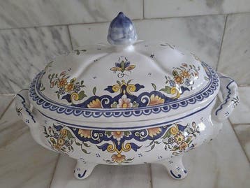 Faïence Desvres - soepterrine - Tureen - Aardewerk