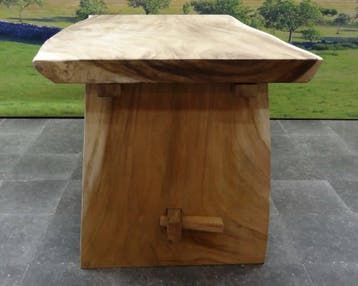 Boomstamtafel 180x90xH77,5 cm - bladdikte 8 cm, Tuin en Terras, Tuintafels, Ophalen of Verzenden, Nieuw