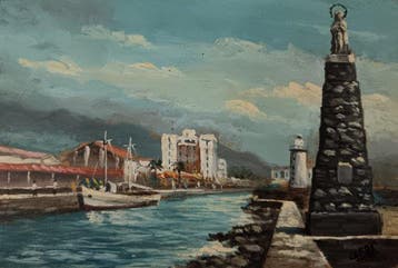 Italiaanse school (XX) - Madonnina del Molo a Viareggio