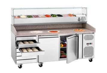 Bartscher Pizzawerkbank | 360L | 2 Deuren + 7 Deegladen | -2, Ophalen of Verzenden, Nieuw