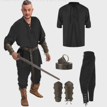 Herencostuum Middeleeuwse Piraat/Viking - Renaissance Set me, Verzenden, Nieuw