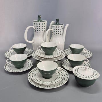 Thomas Germany Porzellan Kaffeeservice Vintage Punktedekor -