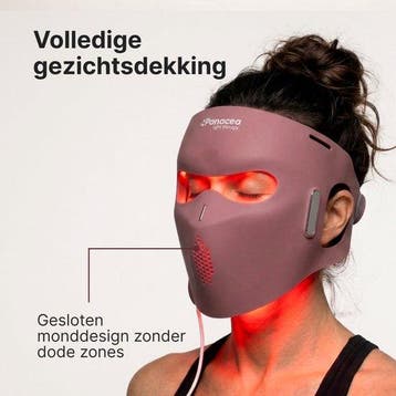2dekans | Panacea Aurora LED Gezichtsmasker - Rood Licht &, Ophalen of Verzenden, Zo goed als nieuw