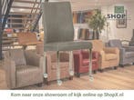 Leren eetkamerstoel Comfort met wieltjes - Granada Steel, Nieuw, Leer, Ophalen of Verzenden, Eén