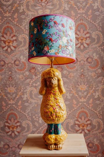 Gele poedellampenvoet, Ophalen of Verzenden, Nieuw, Overige materialen, Minder dan 50 cm