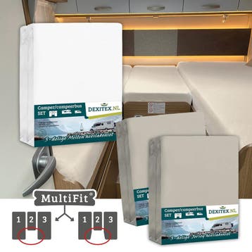 Textielpakket Camper lengtebedden met midden matras - 2, Verzenden, Nieuw, Wit