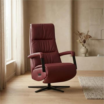 Leren relaxfauteuil met hartbalans Core - Massif Rubino, Bohemian, Industrieel, Modern, Scandinavisch, Nieuw, Ophalen of Verzenden