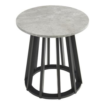 Bijzettafel Buzzard rond Ø48x48 cm betongrijs en zwart [en.c, Verzenden, Nieuw