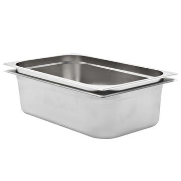 vidaXL Gastronormbakken 2 st GN 1/1 150 mm roestvrij staal, Verzenden, Nieuw