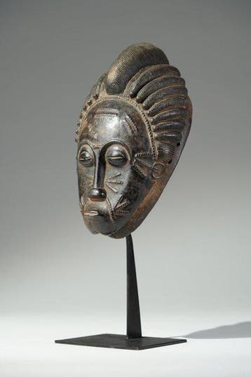 Een houten masker - Baule - Ivoorkust (Zonder minimumprijs), Antiek en Kunst