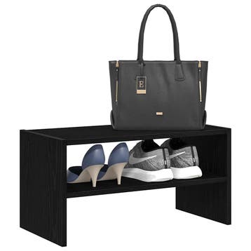vidaXL Schoenenrek stapelbaar 60x30x30,5 cm zwart, Huis en Inrichting, Verzenden, Nieuw