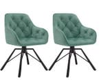 Set van 2 Draaibare Eetkamerstoelen – Armleuningen en Metaal, Verzenden, Nieuw