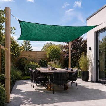 Schaduwdoek hdpe green 3x4m, Verzenden, Nieuw